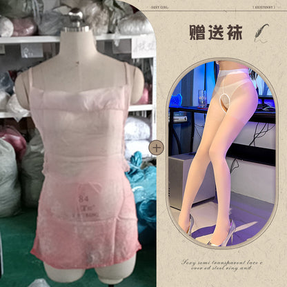 Gradient Sheer Pajama Set