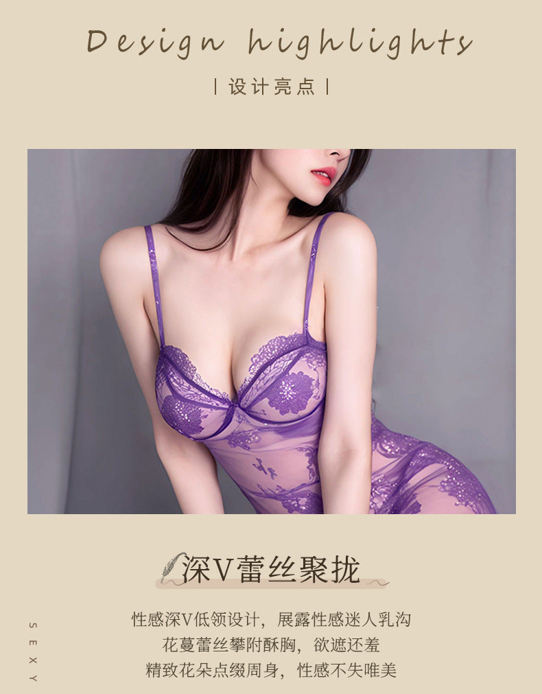 Purple Sheer Chemise