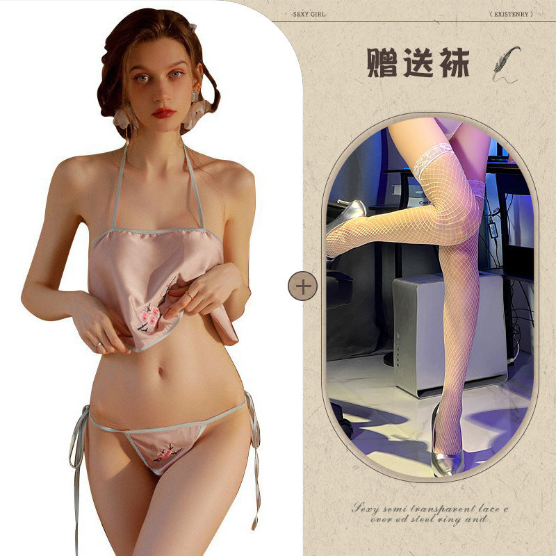 Embroidered Bustier Set