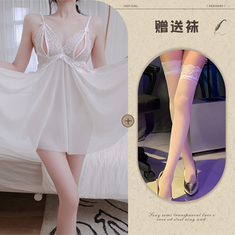 Sheer Open Crotch Teddy