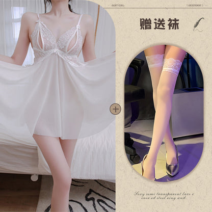 Sheer Open Crotch Teddy