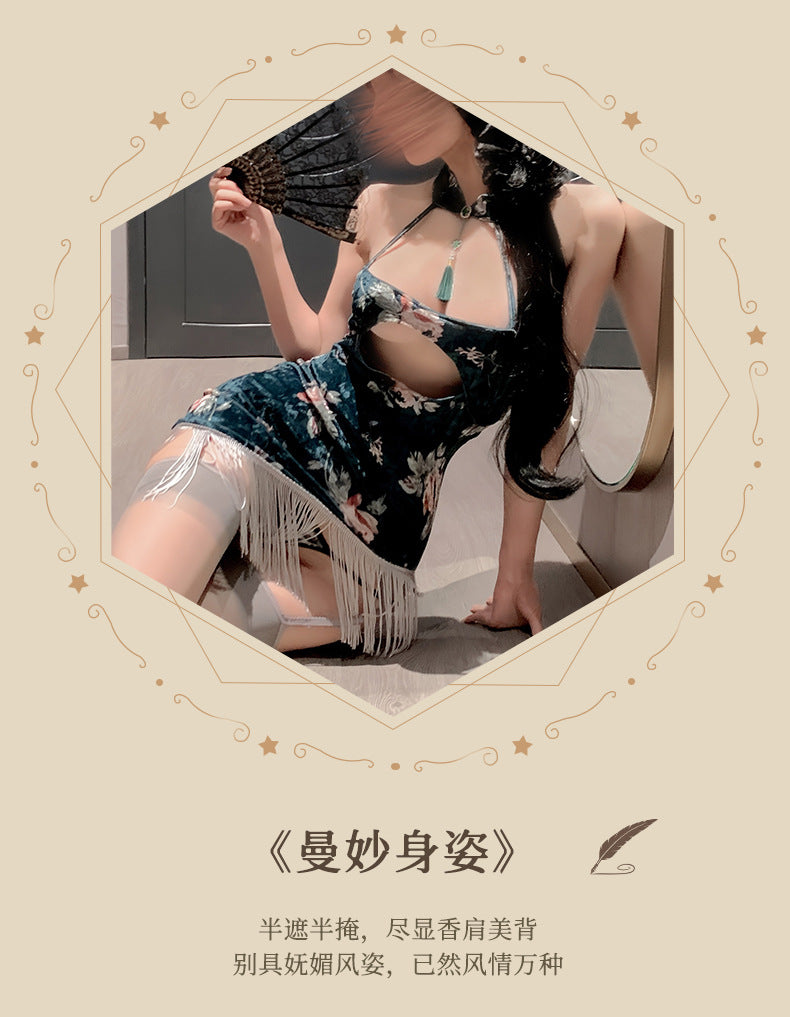 Velvet Qipao Dress 