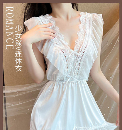 Silk Lace Chemise Set