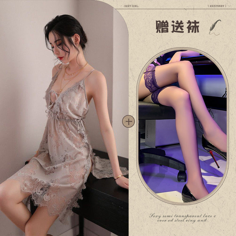 Silk Slit Nightdress