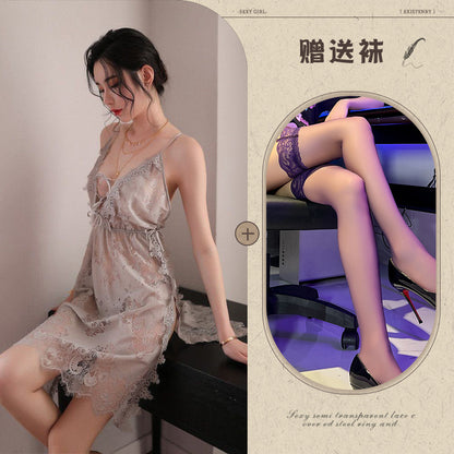 Silk Slit Nightdress