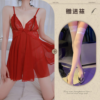 Sheer Open Crotch Teddy