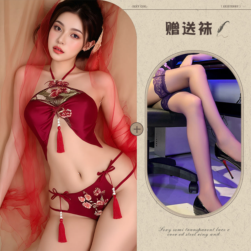 Embroidered Bustier Set