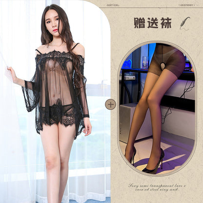 Sheer Off-shoulder Set