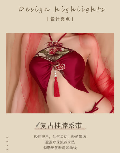 Embroidered Bustier Set