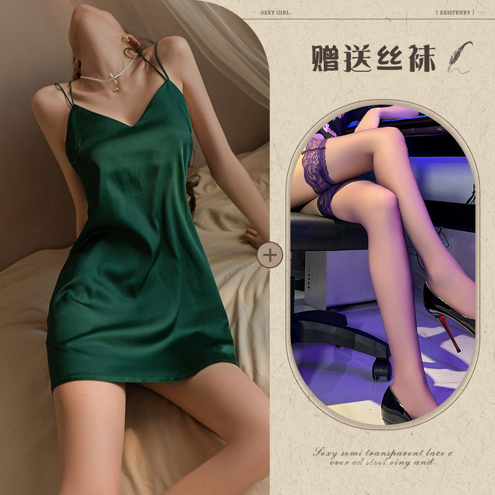 Backless Chemise Set