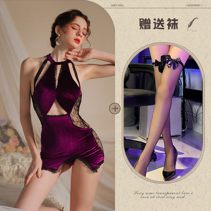 Velvet Qipao Lingerie 