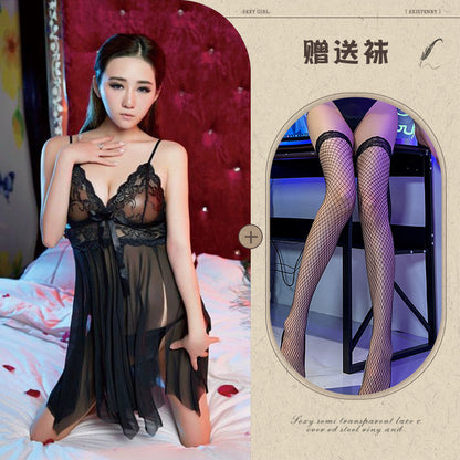 Transparent Panel Nightgown