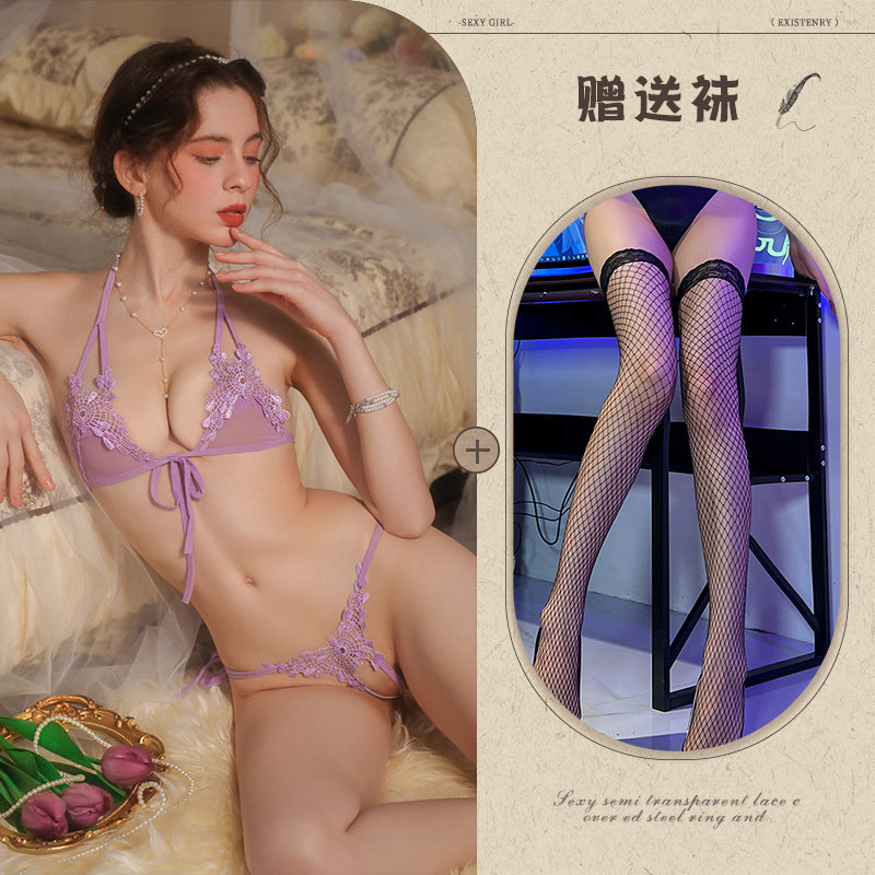 Open Crotch Bikini Set