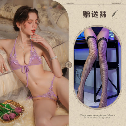 Open Crotch Bikini Set