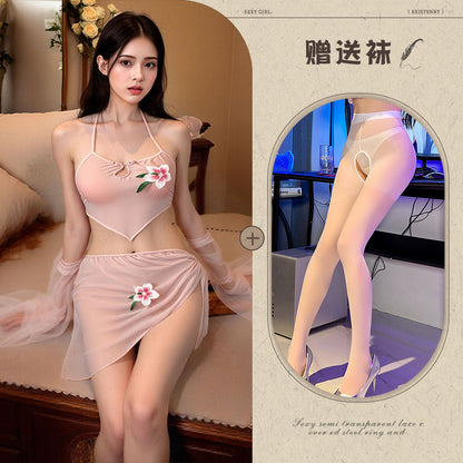 Purple Fishnet Catsuit