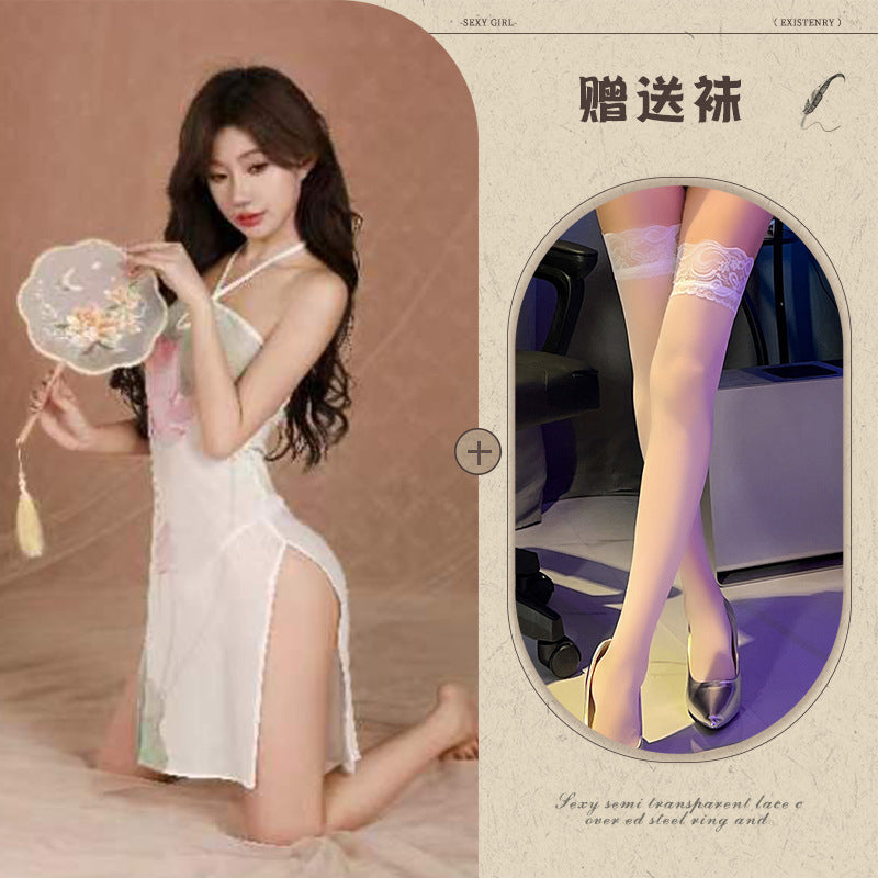 High-Slit Chiffon Dress