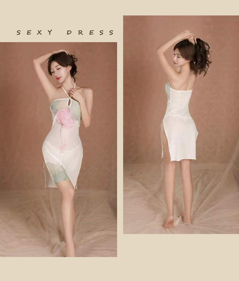 High-Slit Chiffon Dress