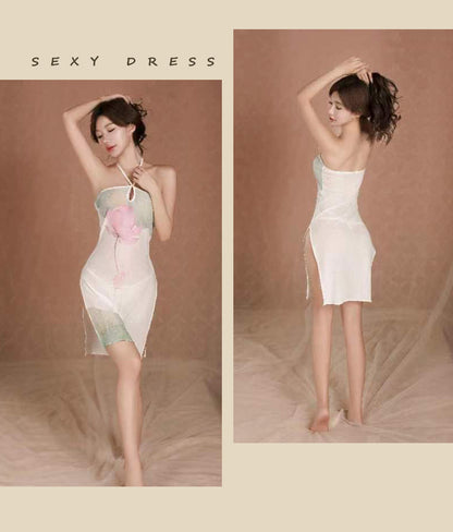 High-Slit Chiffon Dress