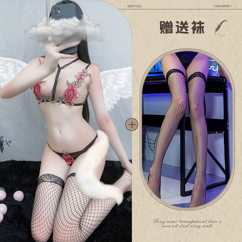 Rose Lace Bralette Set